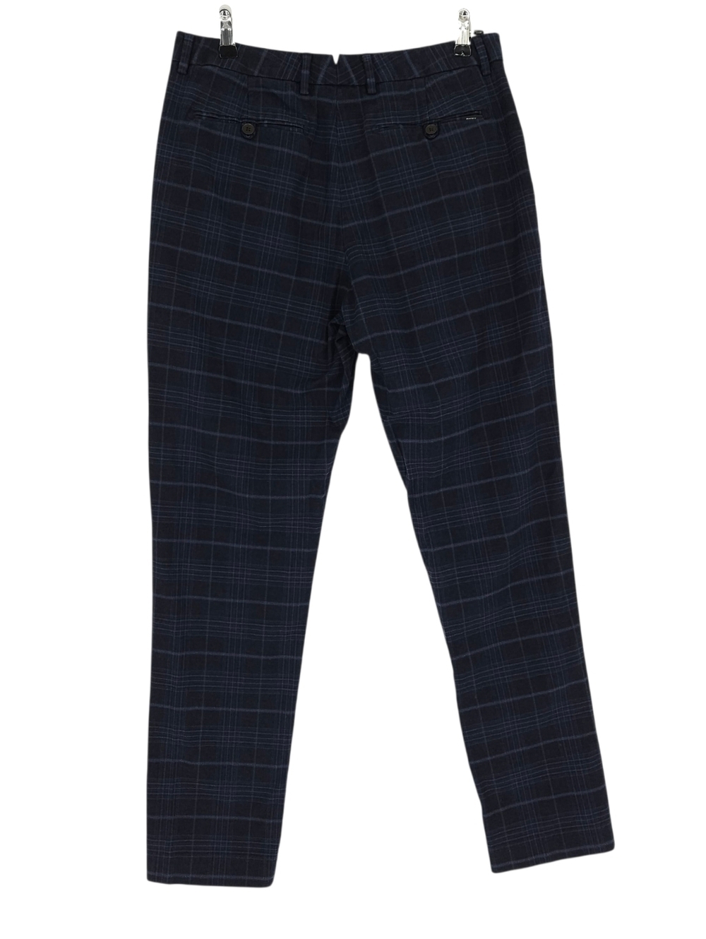 Bonobos Profilo Italia Dress Pants Blue Plaid Flat Front Athletic Fit Mens 32 - Picture 2 of 8